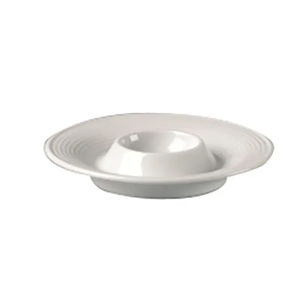 Steelite 6300P164 - 5" Aura Porcelain Egg Cups Seven Plates + Cover 465°F/239°C Oven Safe - 24/Case