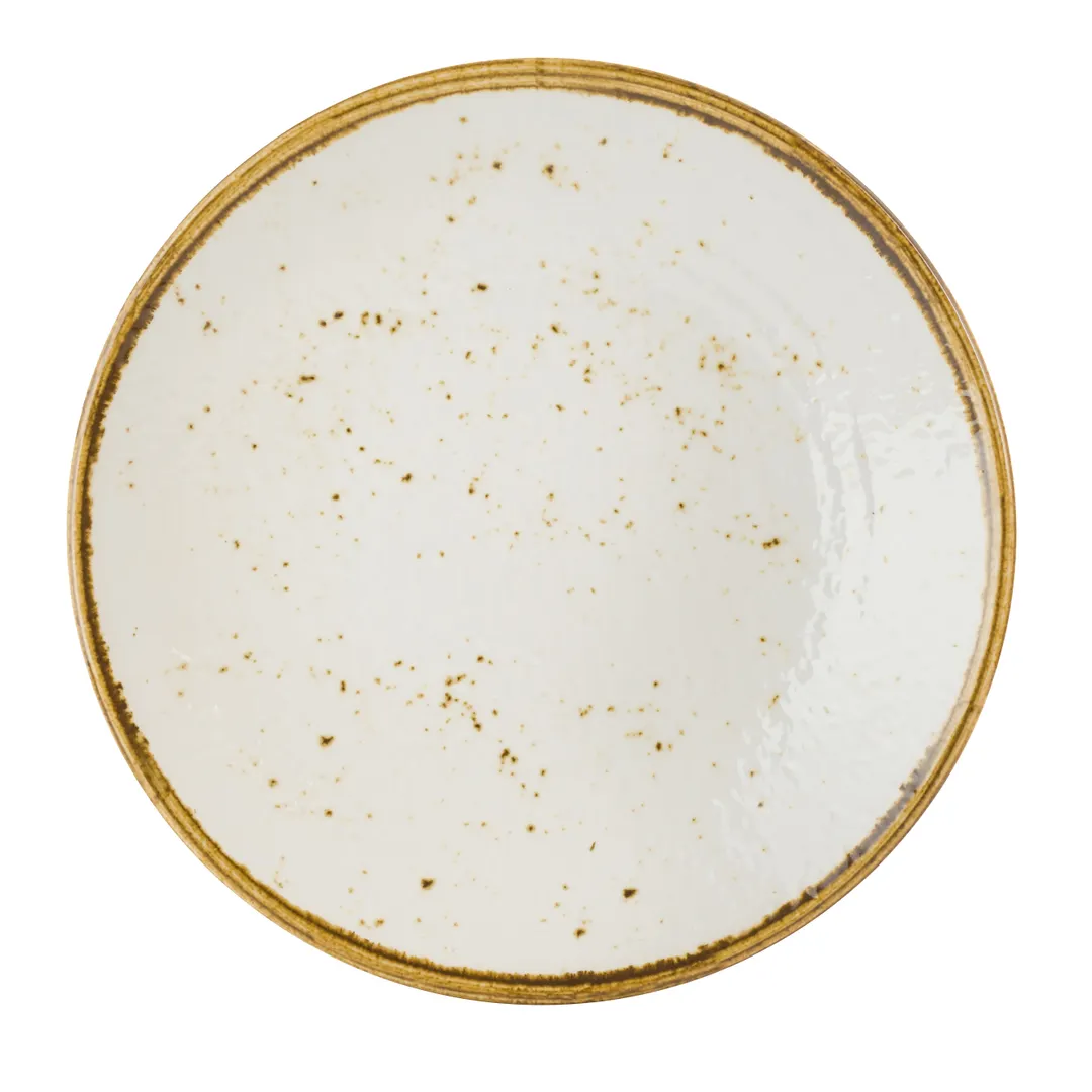 Steelite 68A540EL043 - 10" Diameter Round Coupe Melamine Dinner Plate, White, Reusable, 6/Case