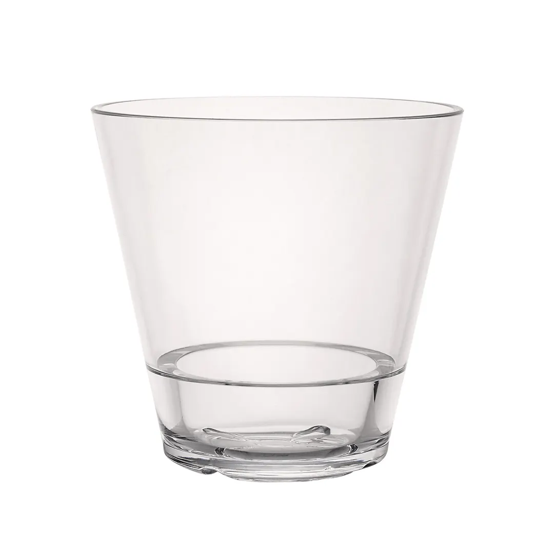 Steelite 7029DR020 Rocks Barware, 9 Oz Clear Polycarbonate, 3.5" x 3.5" Square, Aspen - 1 Dozen