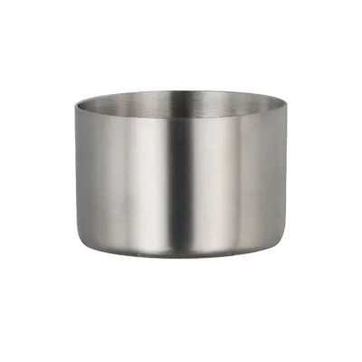 Steelite 7600CV023 - Small Satin Stainless Steel Sauce Cup, 1.5 oz, 1.5" x 1.0" Metal - 1 Dozen