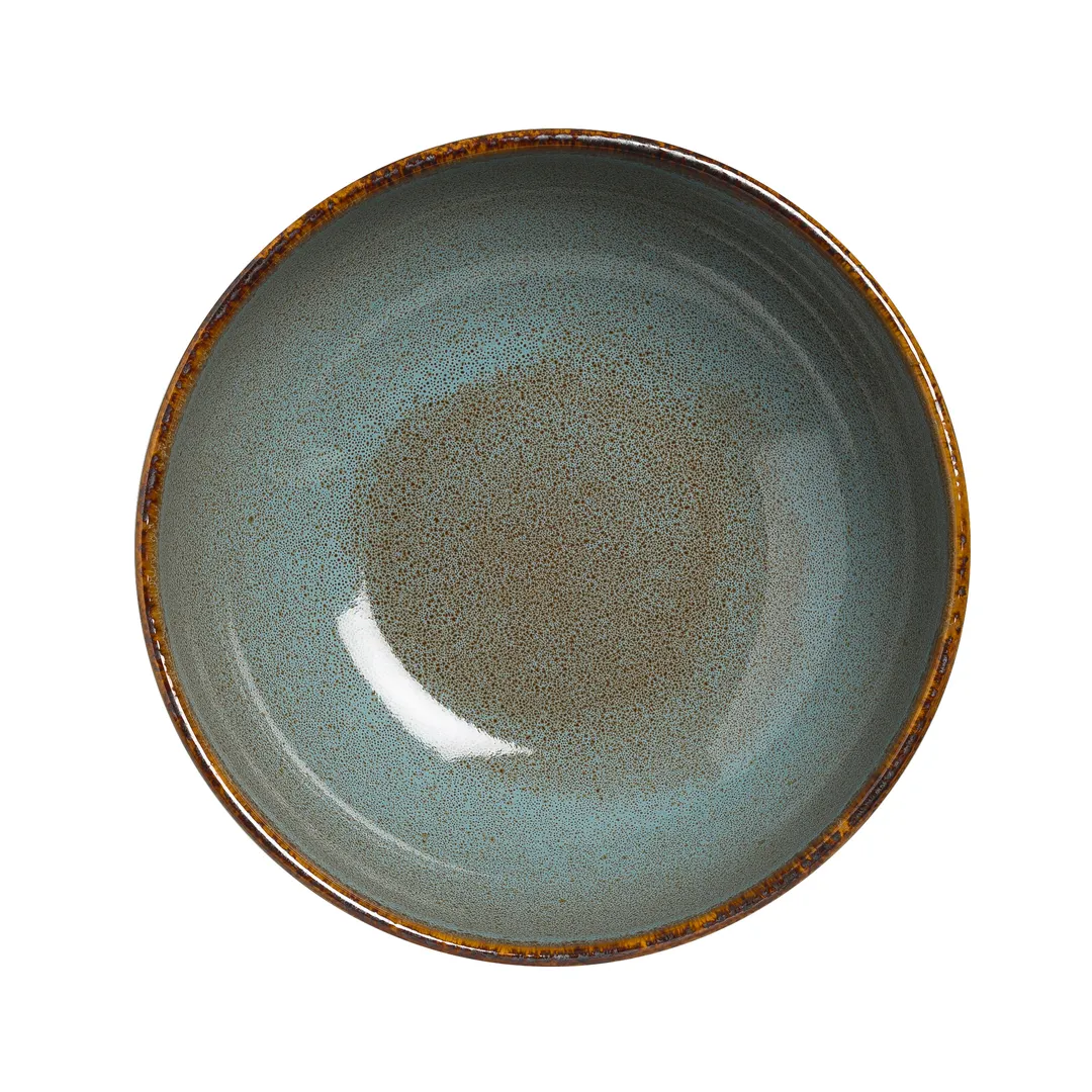 Steelite A320P161 - Café Bowl, 7-5/8" Round, 36 oz (1.125 qt) Vitrified China Tacana Azul - 1 Dozen