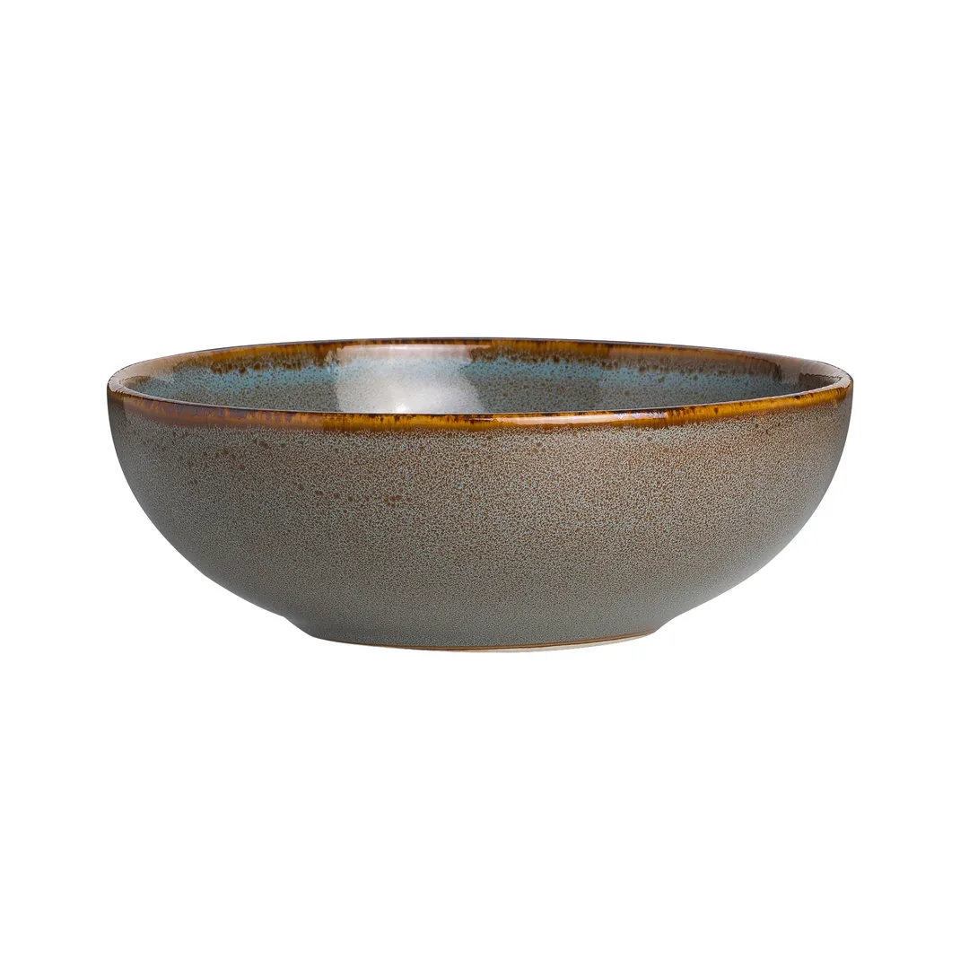 Steelite A320P161 - Café Bowl, 7-5/8" Round, 36 oz (1.125 qt) Vitrified China Tacana Azul - 1 Dozen