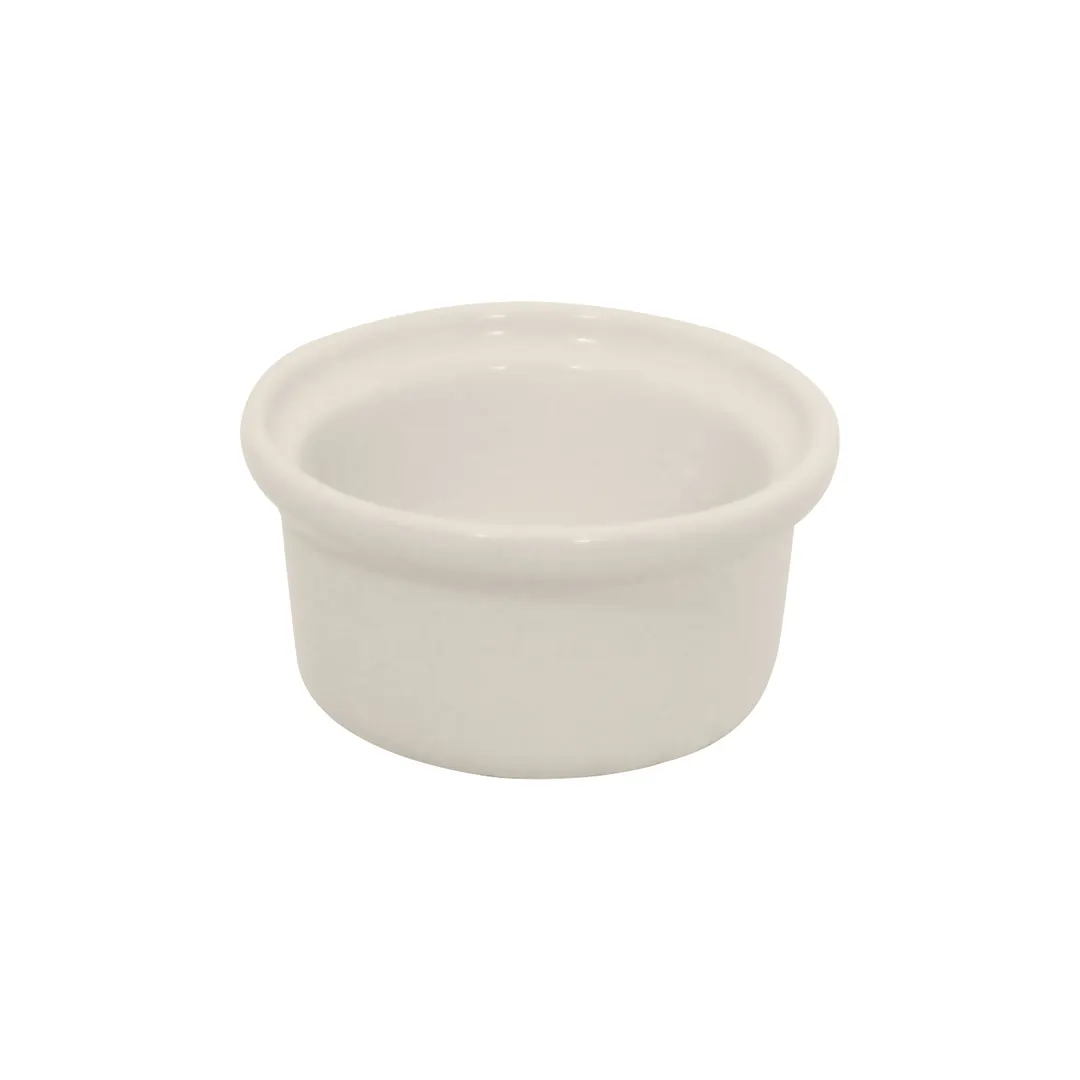 Steelite DCI602W White Ceramic Casserole Dish, 4-1/4" x 2" , 9 oz, Oven Safe - 1 Dozen