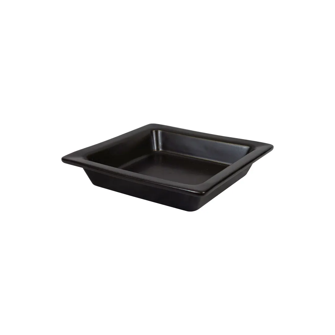 Steelite DCI893MB Casserole Bowl, 24 Oz, 7-7/8" x 7-7/8" x 1-5/8" Black, Oven Safe - 1 Dozen