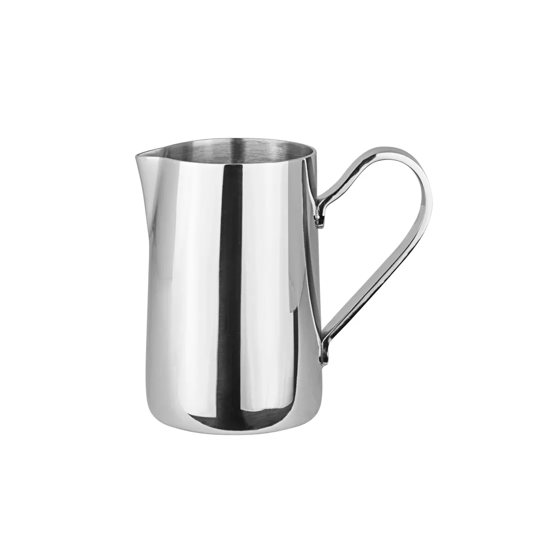 Steelite DW1108 Cream Pitcher, 8 oz, 4.5" W × 2.5" D × 3.75" H, 18/10 Stainless, DW Haber Finish