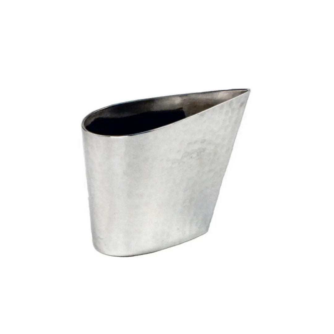 Steelite DW6106MSS Creamer Pitcher, 7 oz, 18/10 Stainless Steel, Tear Drop Hammered Finish