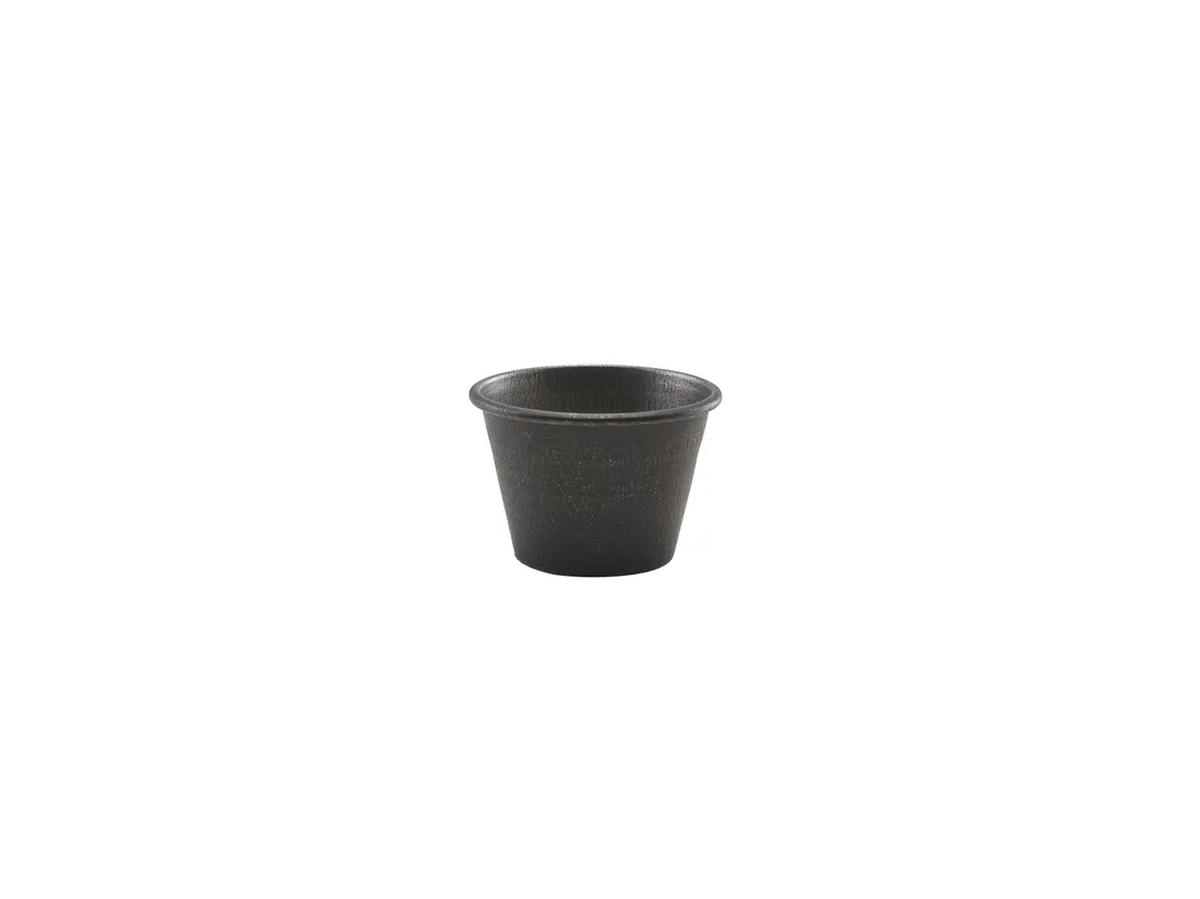 Steelite GWRAMST2BKV - 2.5‑Oz Stainless Steel Ramekin, 2.375" x 1.75", Black Finish - 24/Case