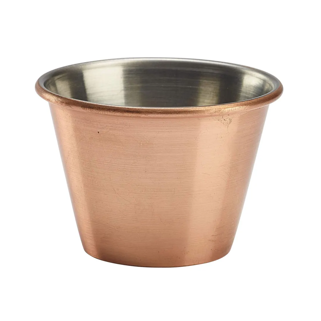 Steelite GWRAMST2C - 2.5 oz Stainless Steel Ramekin, 2.375" x 1.75" Copper Finish - 24/Case