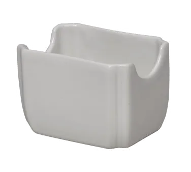 Steelite HL479100 - White China Sugar Caddy, 3.5" x 2.625" x 2.25", Oven Safe 425°F - 1 Dozen
