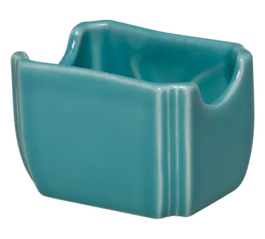 Steelite HL479107 - Sugar Caddy, 3.5" x 2.625" x 2.25" Turquoise China, Oven Safe to 425°F - 1 Dozen