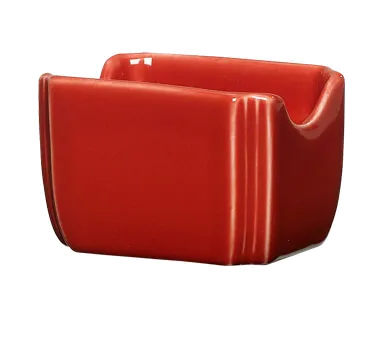 Steelite HL479326 - Sugar Caddy, 3.5" x 2.625" x 2.25", China, Scarlet, Oven Safe to 425°F - 1 Dozen