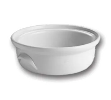 Steelite HL8220BWHA - 6" Hall China Casserole Dish, 14 oz White, With Handle, 2" Height - 1 Dozen