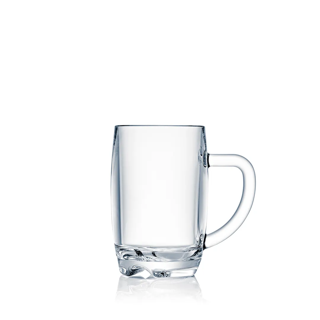 Steelite N113003 - 15 oz Clear Polycarbonate Beer Mug 5-3/8" H x 5" W x 2-1/2" D x 2-7/8" B - 1 Dozen