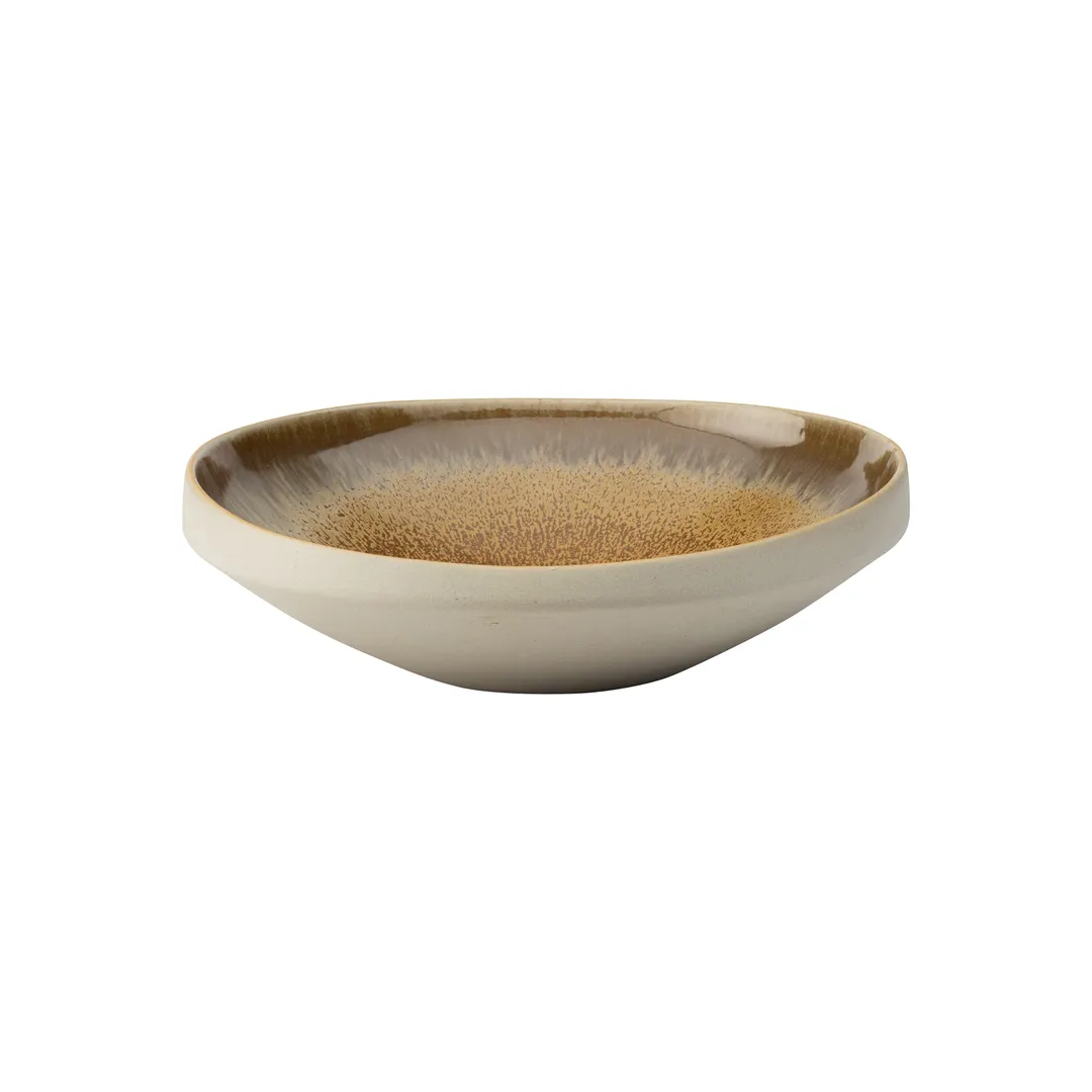 Steelite UCT7702 - 10" Round Porcelain Bowl, 1.5 Qt 48 oz, Brown Finish, 3" Height - 1 Dozen