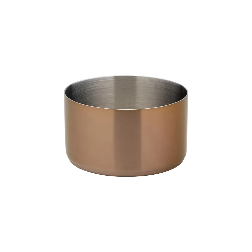 Steelite UF92106 - 7 oz Stainless Steel Ramekin / Sauce Cup, 3.0" x 1.75" H, Copper Finish - 6/Case