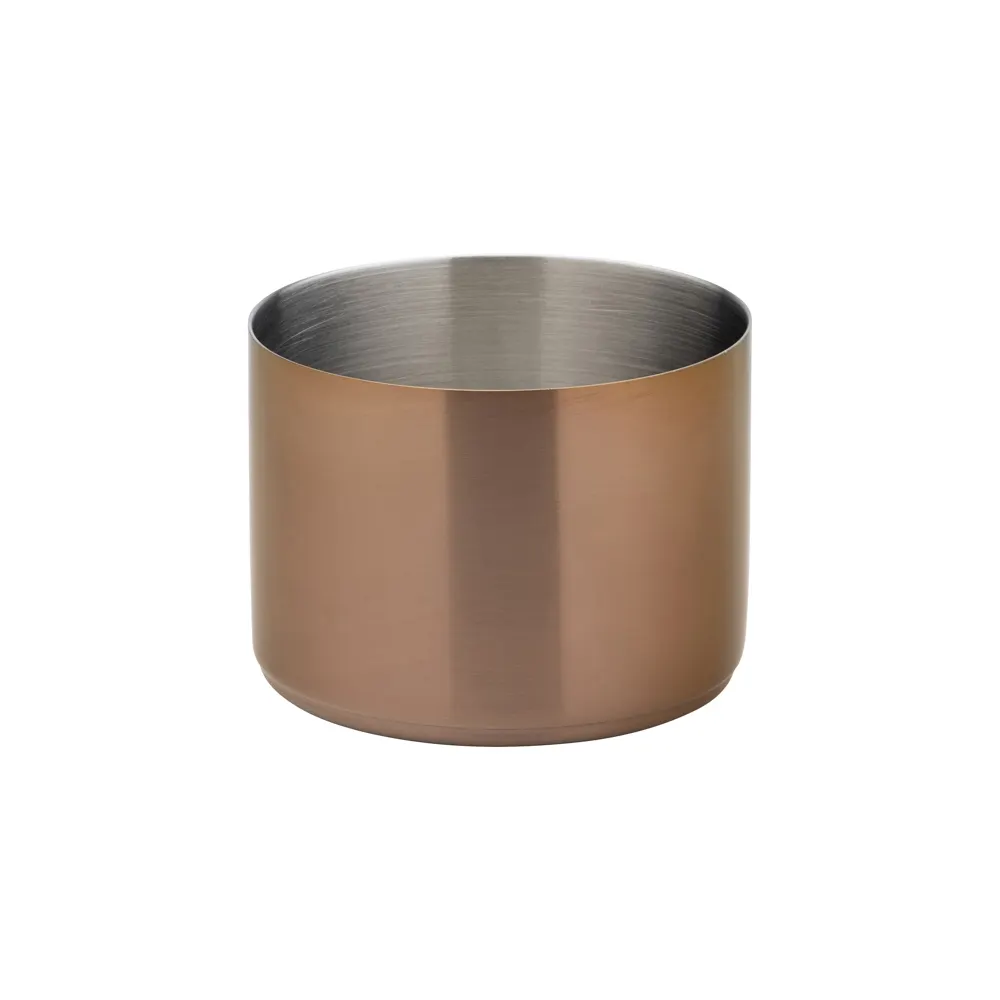 Steelite UF92107 - 9 Oz Steel Ramekin, Brushed Copper Finish, 2.953" x 2.953" x 2.25" , 6/Case