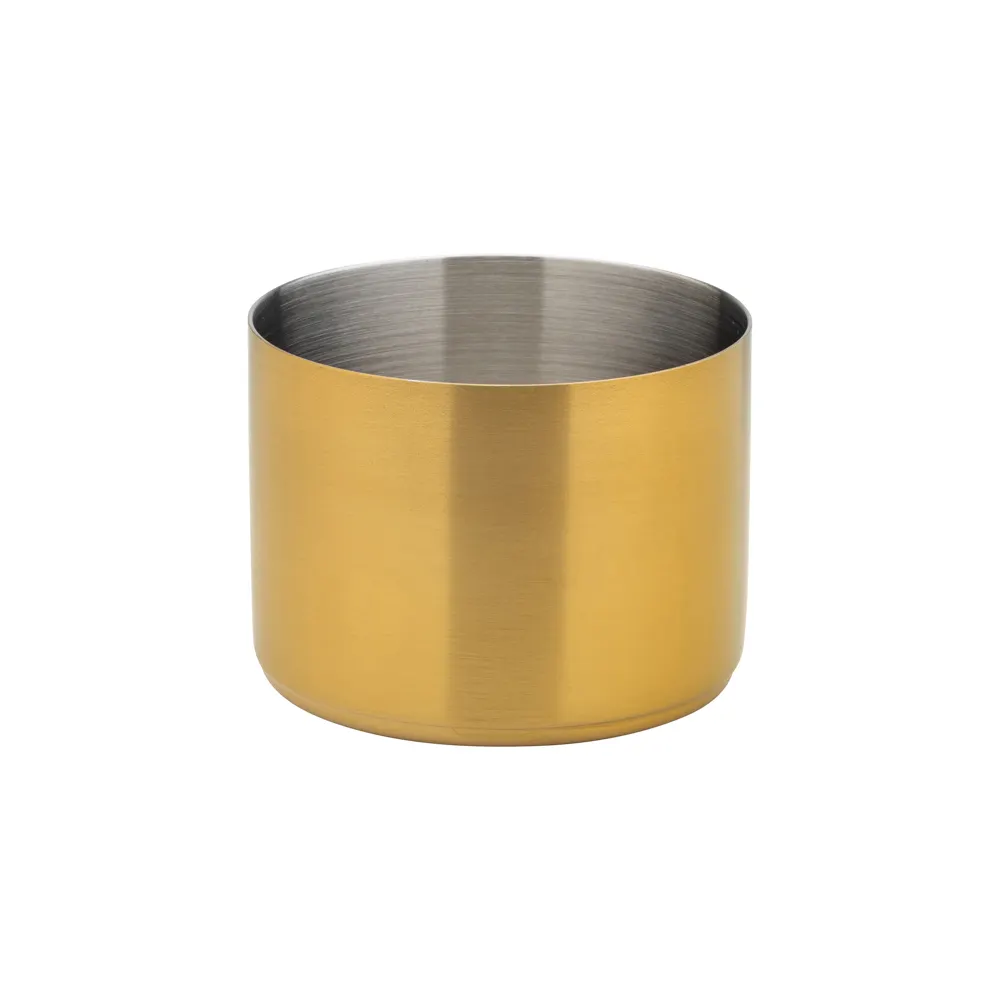 Steelite UF92117 - 9 Oz Ramekin, 2.953" x 2.953" x 2.25" Stainless Steel Gold Brushed - 6/Case