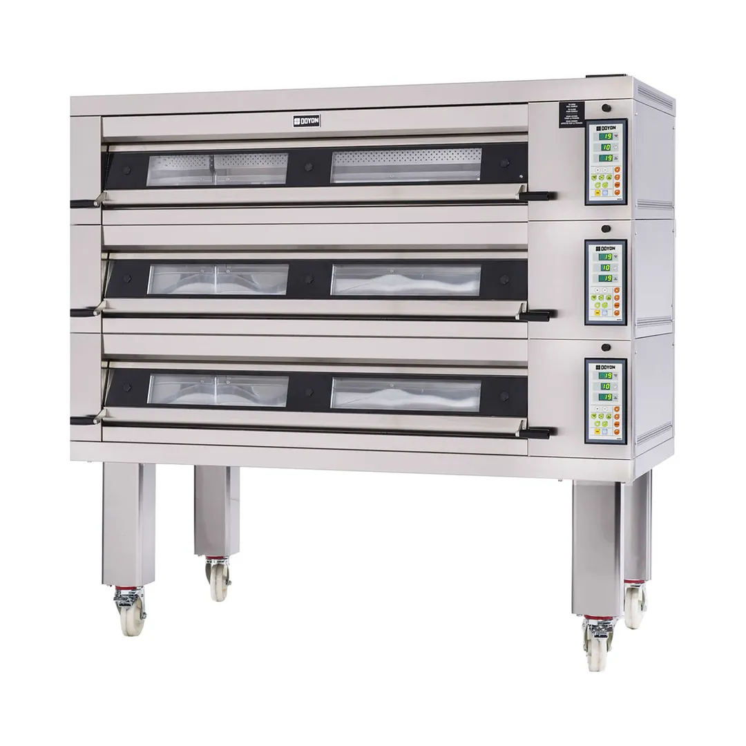 Doyon 4T3 73" Electric Artisan Stone Triple-Deck Oven w/ 12-Pan Capacity, 600°F Max. Temp.
