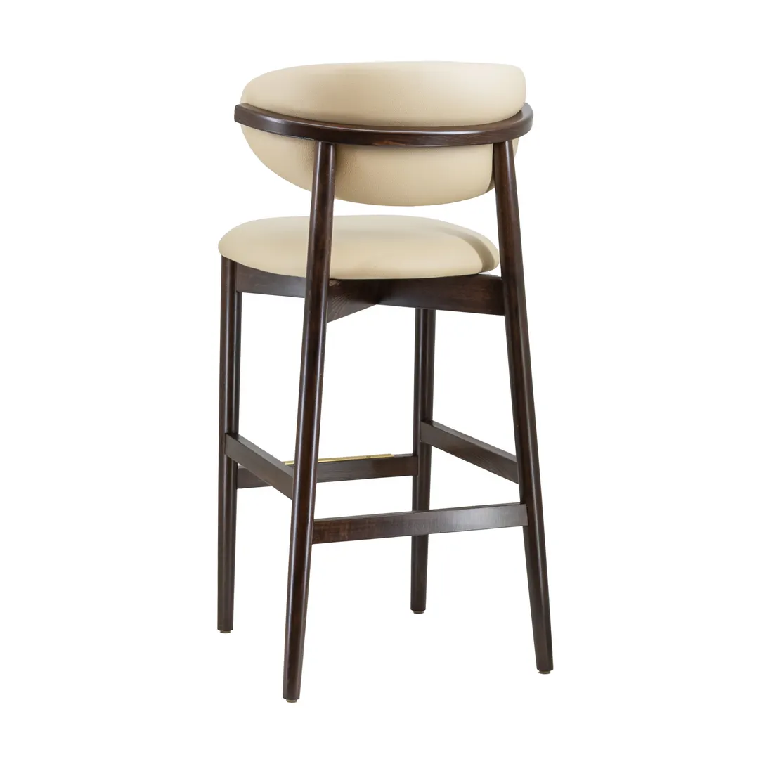 G & A 9689 Nora Upholstered Bar Stool with European Beechwood Frame and Non-Marring Plastic Floor Glides