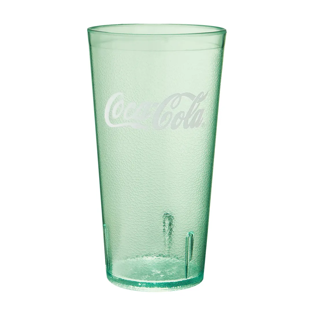 GET 6624-JC - 24 oz Jade Green Plastic Coke Tumbler, Beverageware, 24 oz (0.71 qt) Capacity - 1/Case