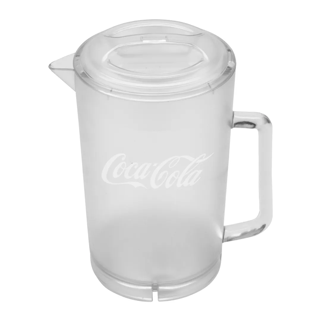 GET P-3064-CCL Plastic Pitcher, 8.5" Tall, 64 Oz (2‑Qt) Clear Textured - 1 Dozen