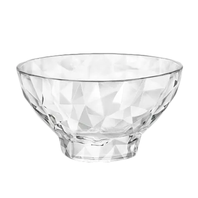 Steelite 4990Q781 Diamond Glass Dish, 8.25 oz / 4.25" x 2.375", Footed Round Soda Lime - 1 Dozen