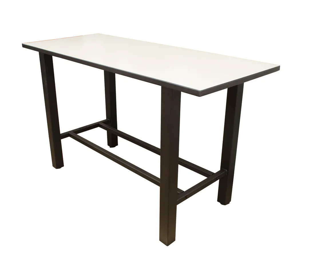 Plymold 30072TPDH30 Hero Communal Table, 72" Wide, 30" Deep, Rectangular Laminate Top, Steel H Frame Legs