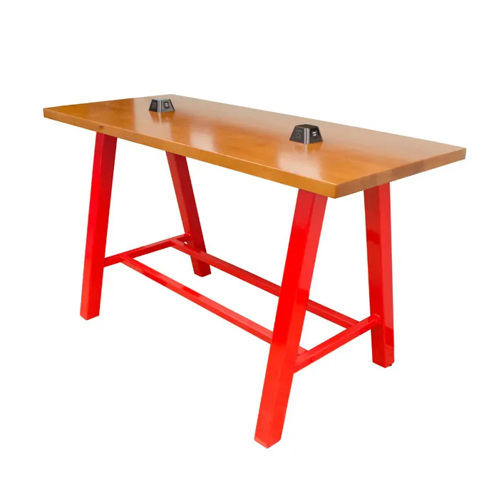 Plymold 30096SWA42 Atlas Communal Table, 30x96, Bar Height, Solid Beechwood Top