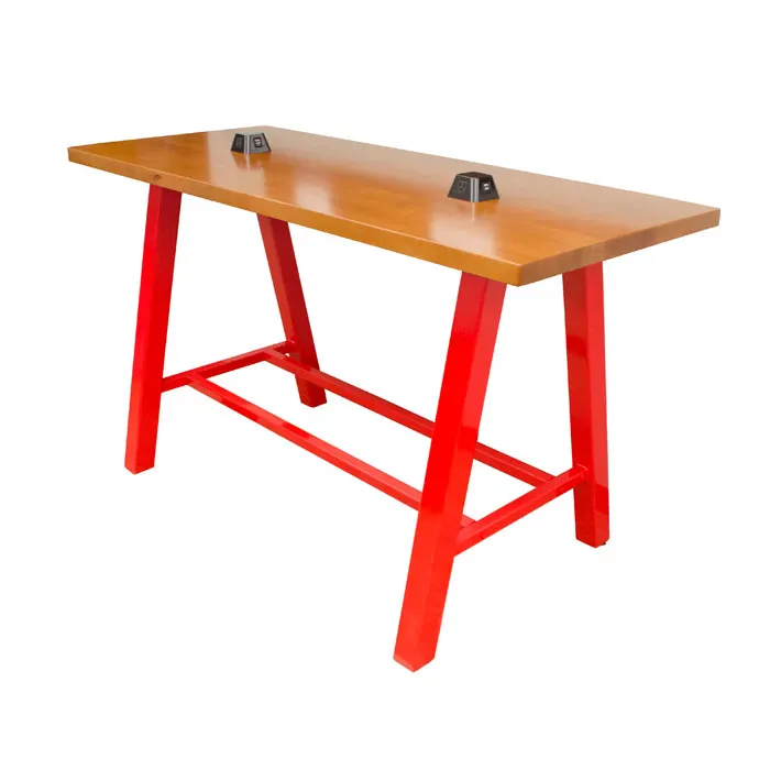 Plymold 30096SWH42 Hero Communal Table, 30x96, Bar Height 42, Solid Beechwood Top