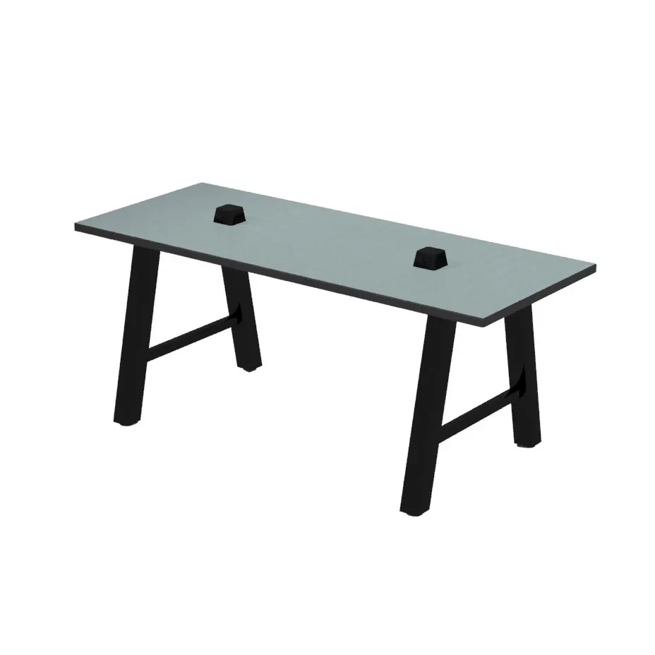Plymold 30096TPDA30 Atlas Communal Table, 96" x 30", Rectangular, Laminate Top, Steel Legs