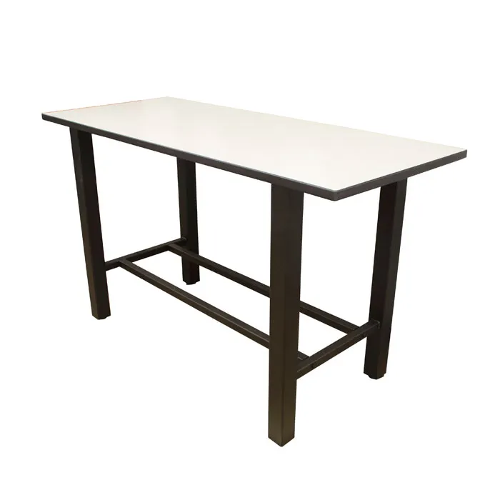 Plymold 30096TPDH42 30x96 Rectangular Bar Height Table, Laminate Top, Steel H Frame