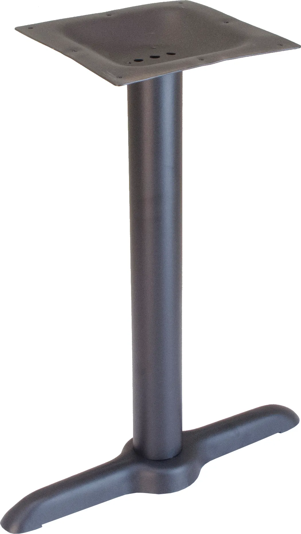 Plymold 7163130 Dining Height Metal Table Base, 22x5, Black Powdercoat, Stainless Steel
