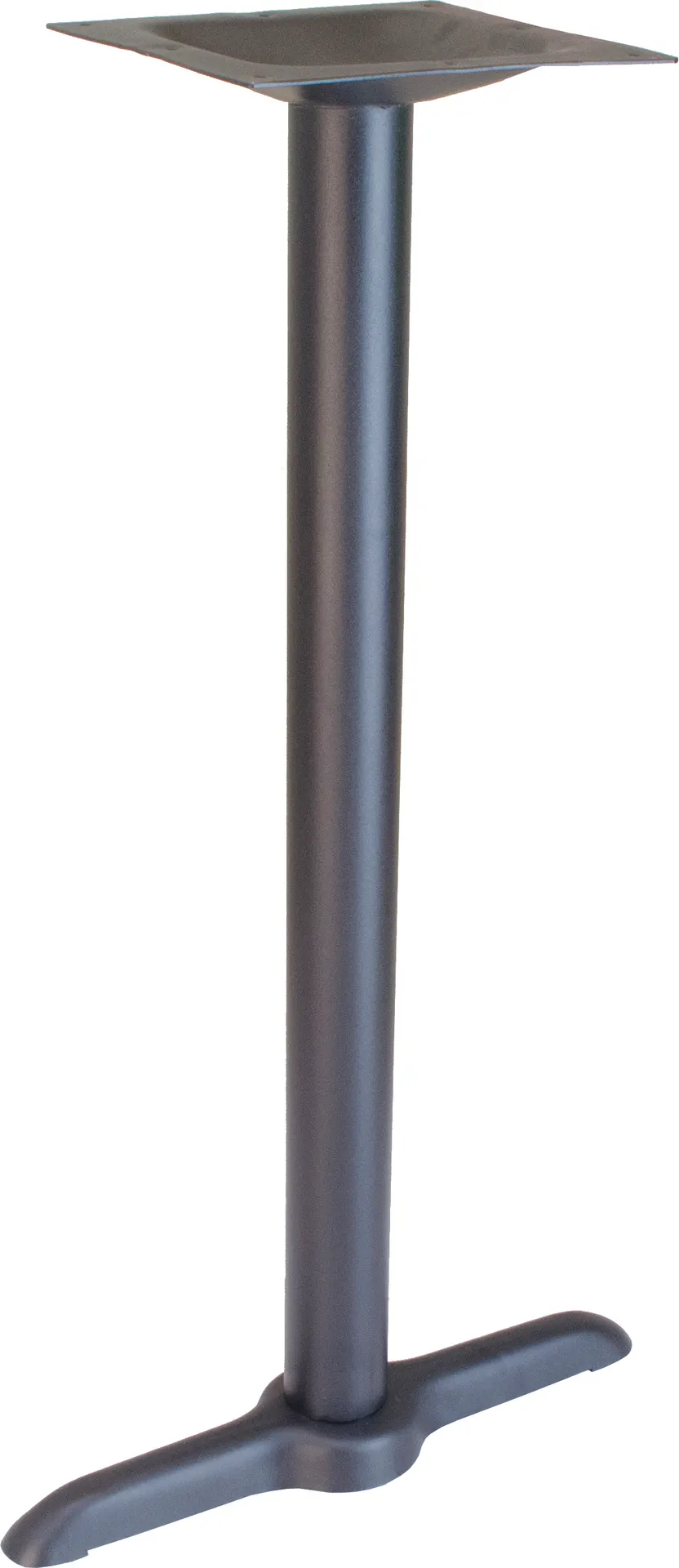 Plymold 7163142 Bar Height Table Base, 22x5, 3 Dia. Column, Onyx Black Powdercoat, Stamped Steel