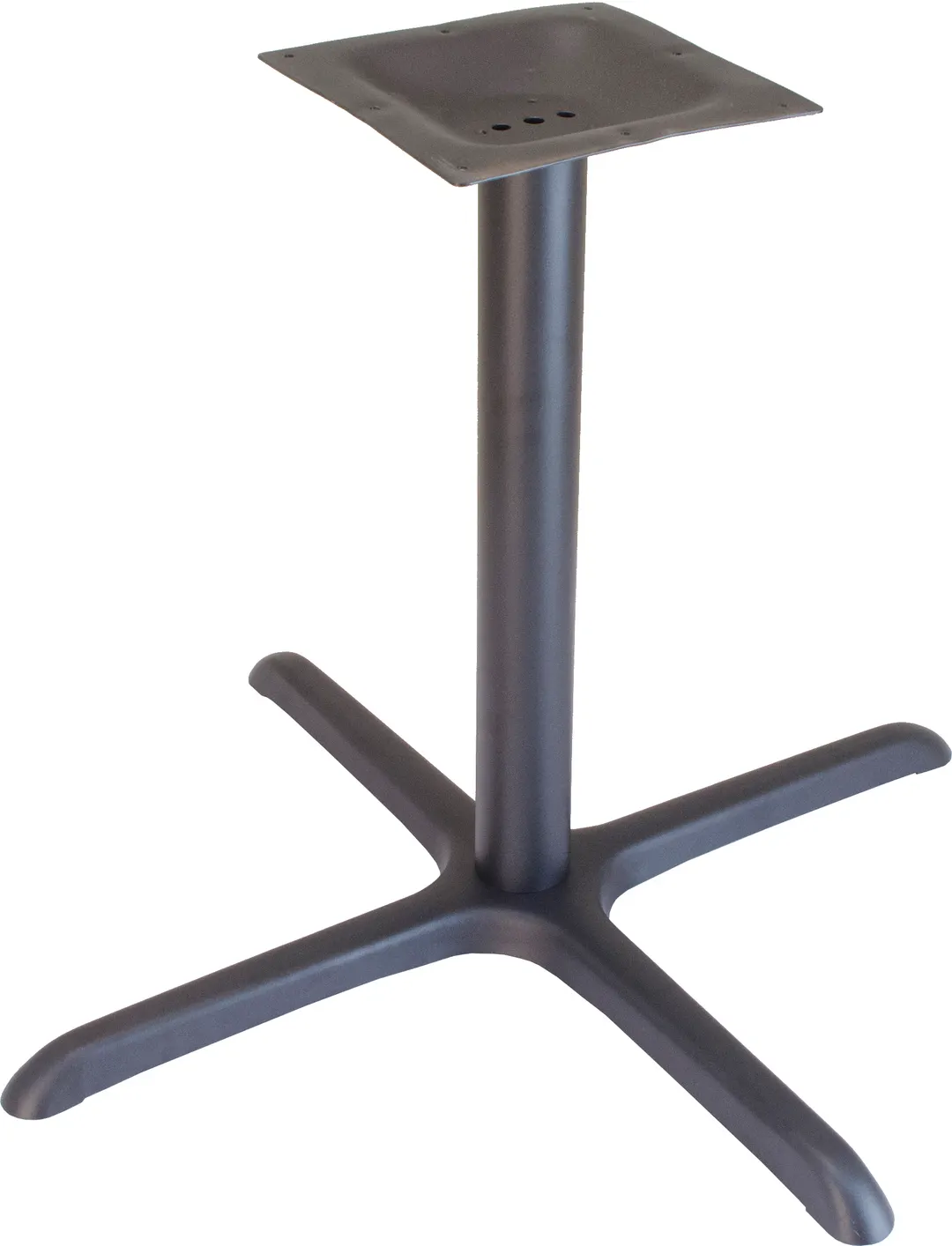 Plymold 7163530 Restaurant Table Base, 36x36, Dining Height, Onyx Black Powdercoat, 4" Dia. Column, Stamped Steel