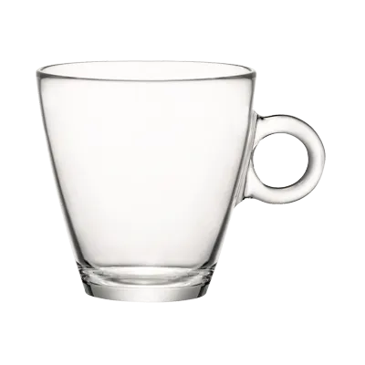 Steelite 4931Q244 - Glass Coffee Mug, 10.75 oz, 4.75" x 3.75" Easy Bar, Soda Lime Glass - 1 Dozen