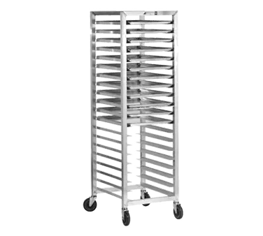 Alexander Industries HDE-400 Heavy Duty Bun Pan Rack, 72H, 12 Capacity, Aluminum, Open Sides, End Loading, 1200 lbs