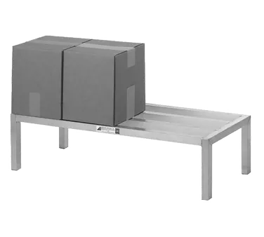 Alexander Industries HDN-1848 Heavy Duty Dunnage Rack, 48"W x 18"D x 12"H, 2000 lb, Aluminum, NSF