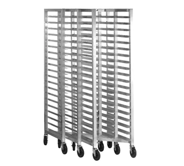 Alexander Industries HDOV-701-NESTING 71" Heavy Duty Oval Tray Storage Rack, 20 Tray Capacity, Aluminum, NSF