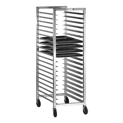 Alexander Industries HDTR-600 Mobile Tray Rack, 72H x 23.5W x 30D, 1200 lb, Aluminum, NSF, End Loading