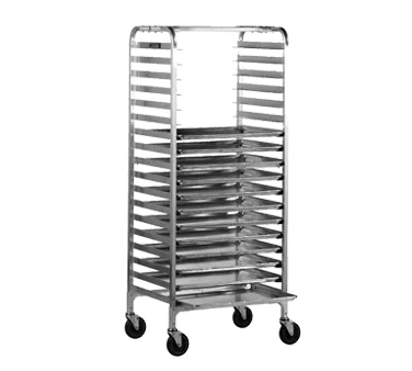 Alexander Industries S-411 Mobile Bun Pan Rack, 68H, 18x 18x26 Bun Pans, Aluminum, Open Sides