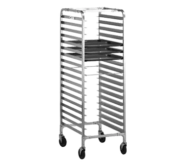 Alexander Industries TR-600-R Mobile Tray Rack, 68H x 22.25W x 30D, Aluminum, 15x20 Trays, NSF