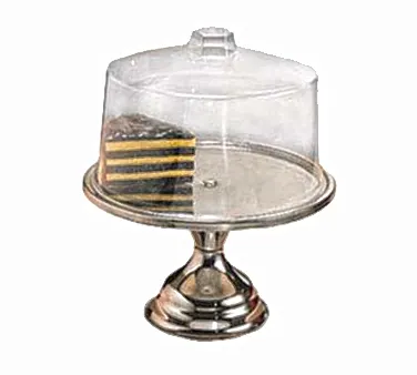 American Metalcraft 19SET Cake & Pie Stand, 13½" Dia x 7½" H Stainless with 12" Dia x 6" Plastic Cover