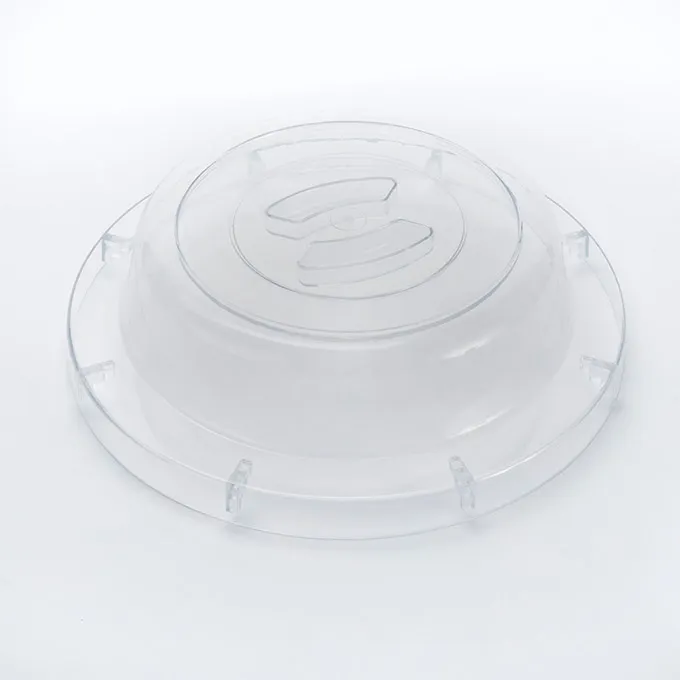 American Metalcraft APCU Plate Cover, Clear ABS Plastic, Fits 10" To 11-1/2" Round Plates, Round Design