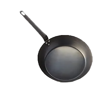 American Metalcraft BSFP12 12" Black Steel Fry Pan, Uncoated, Induction Ready, Riveted Handle