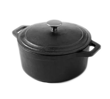 American Metalcraft CIPR3 Cast Iron Casserole, 3‑Quart (90 oz) 8‑3⁄4″ Dia X 4″ H With Handle And Lid