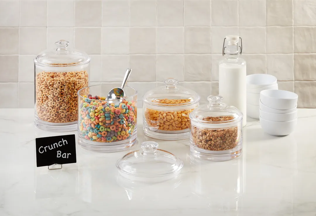 American Metalcraft JPC35 Clear Polycarbonate 35 Oz Plastic Storage Jar with Lid