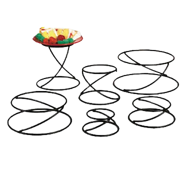 American Metalcraft LWUS779 Pizza Stand, 7‑1/8" Top / 9‑1/4" Bottom x 7" H, Black Wrought Iron, Hand Wash