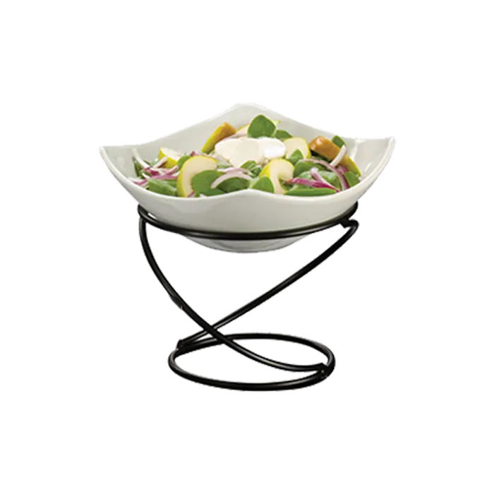 American Metalcraft LWUS779 Pizza Stand, 7‑1/8" Top / 9‑1/4" Bottom x 7" H, Black Wrought Iron, Hand Wash