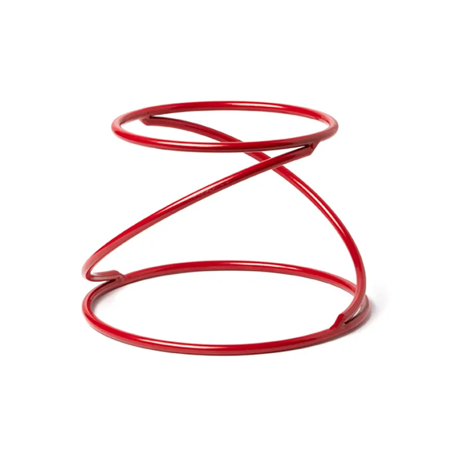 American Metalcraft LWUSR Contempo Pizza Stand, 7"/9" Dia, 7" H, Red Swirl Wrought Iron, Hand Wash