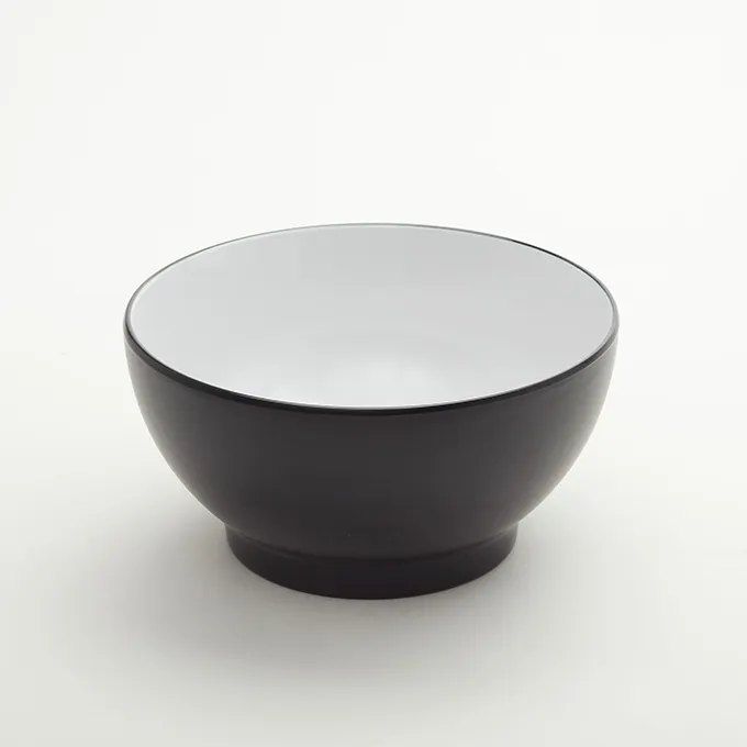 American Metalcraft NB50 - 50 oz Rice Noodle Bowl 7.5" L x 7.5" W x 3.8" H Melamine Black/White